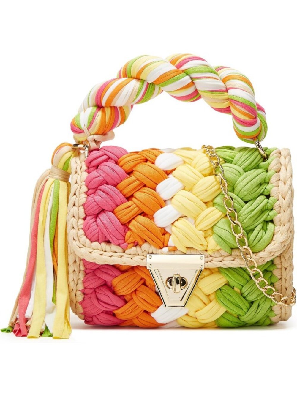 Stylish Chunky Yarn Knit Tote & Crossbody Bag - Handwoven Crochet Shoulder Purse